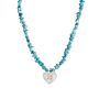 Gemstone Initial Heart Ketting 