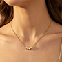Tiny Cube Initial Necklace