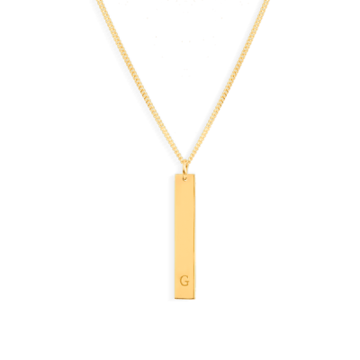 Benny Bar Initial Necklace
