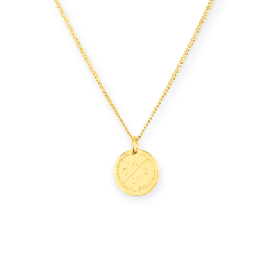 Kids Initial Coin Ketting