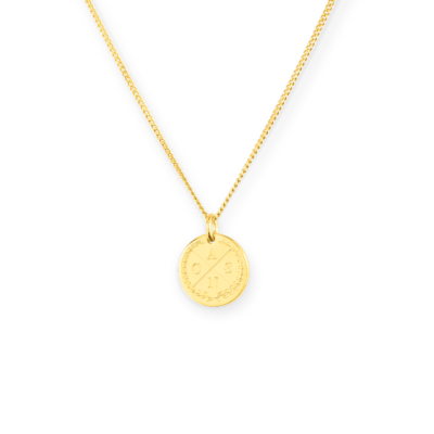 Mini Initial Coin Necklace