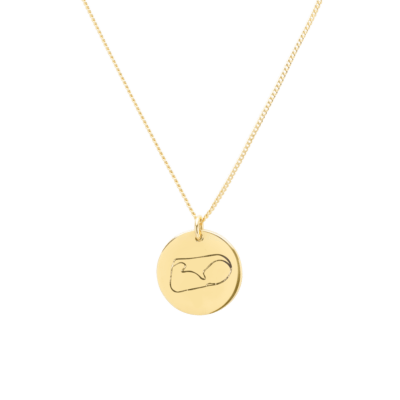 Ultrasound Line Coin Necklace