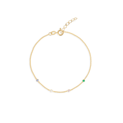 birthstone bracelet gold