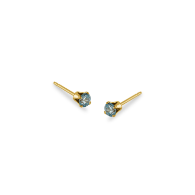 Bella birthstone studs Gold december