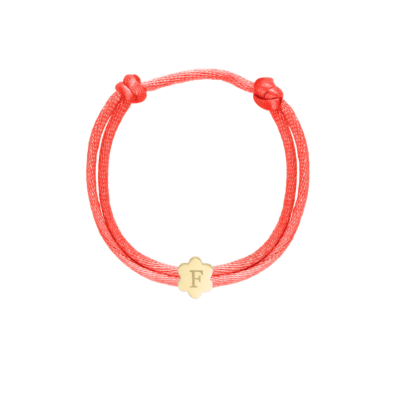 Kids Initial Bloom Cord Armband