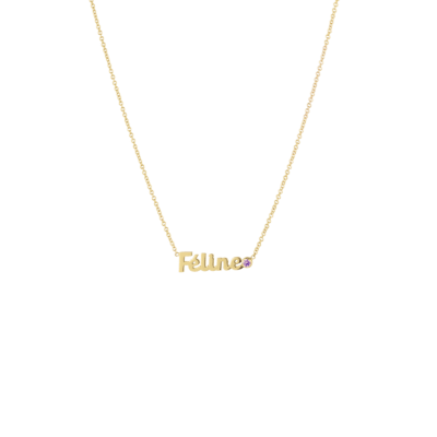 Name Birthstone Ketting Deluxe