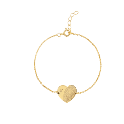 Fingerprint Heart Bracelet