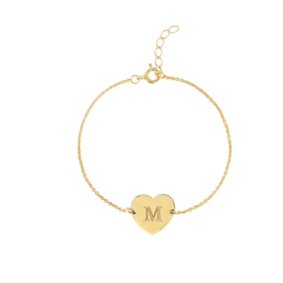 Initial Heart Bracelet