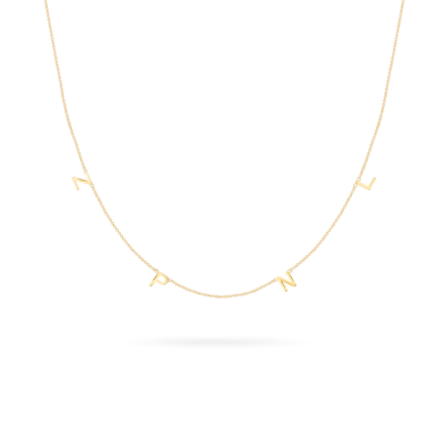 letter necklace gold