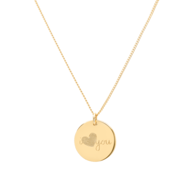 Love Initial Coin Necklace
