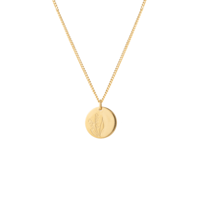 Birthflower Coin Necklace