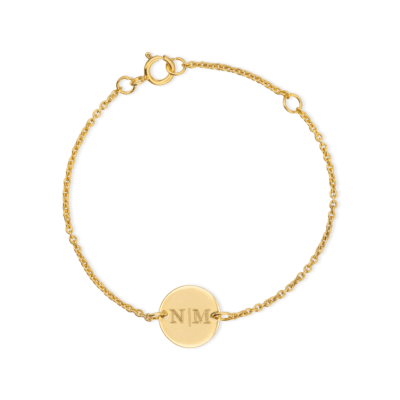Mini Initial Coin Bracelet