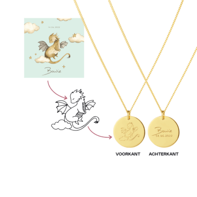 Birth Card Coin Ketting