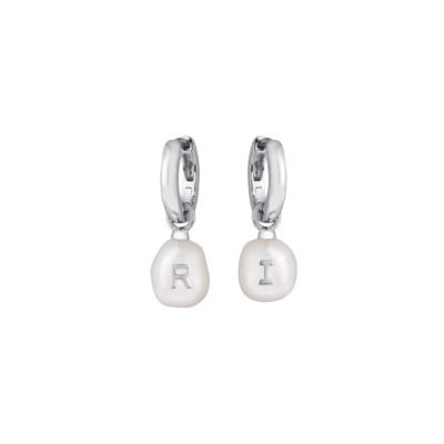 Grace Pearl Letter Earrings