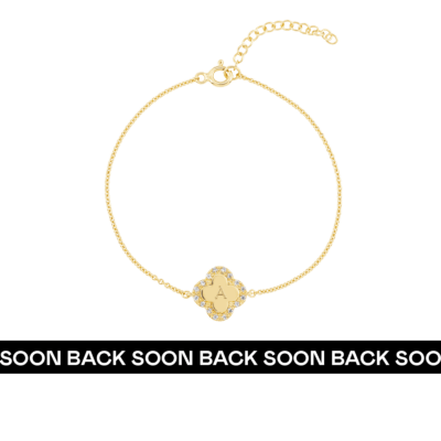 Pavé Initial Clover Armband