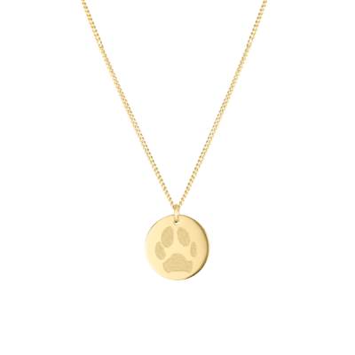 Paw Print Coin Necklace
