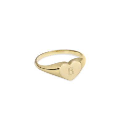 SS23 Initial Heart Signet Ring