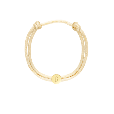 Kids Initial Disc Cord Armband