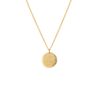 Birthflower Coin Ketting