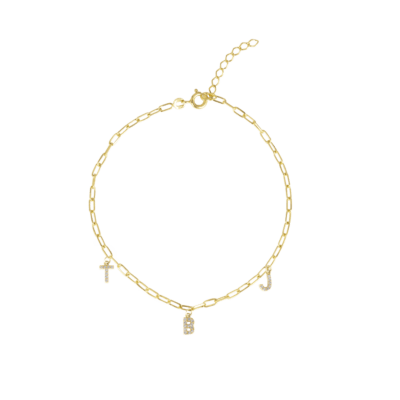 Charlotte Chain Letter Anklet