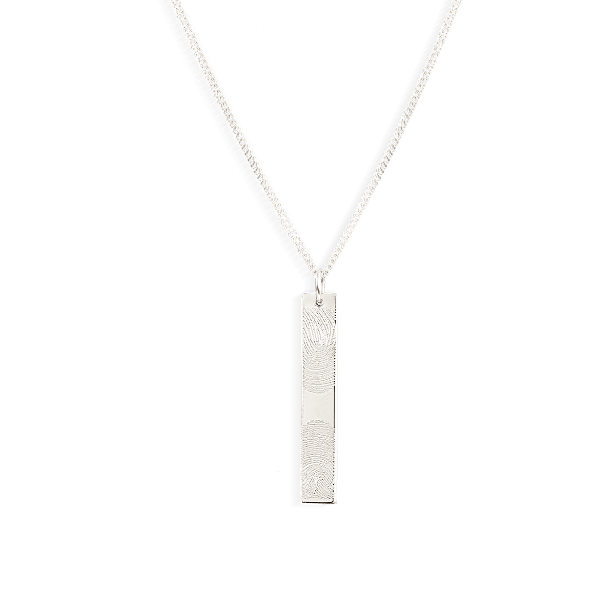 Men Bar Fingerprint Ketting