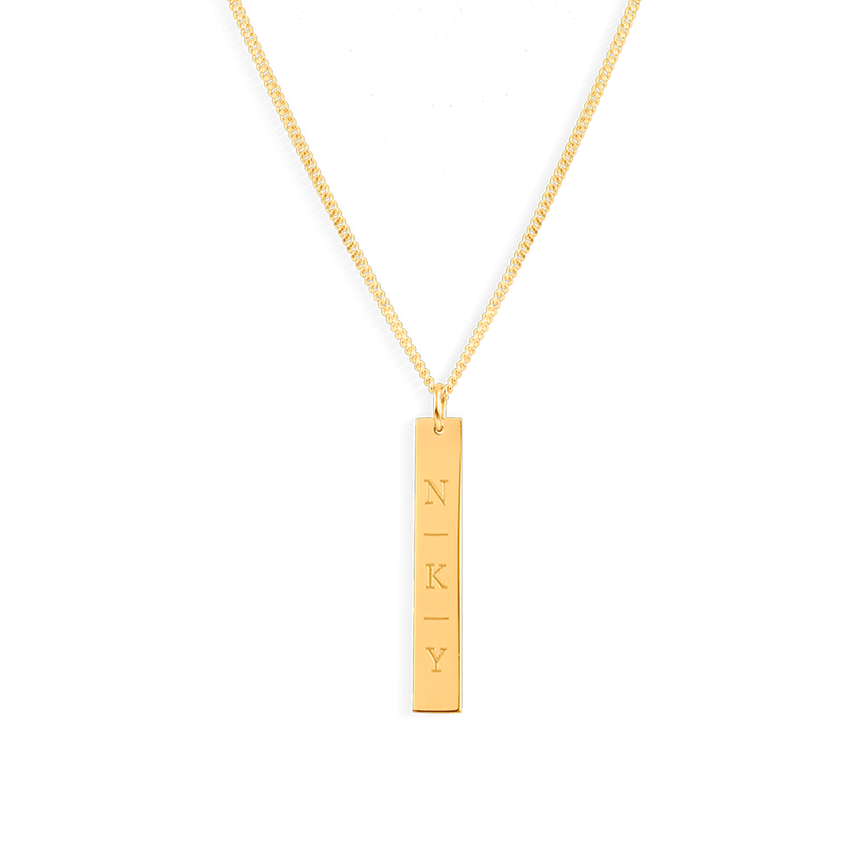 Benny Bar Initial Necklace