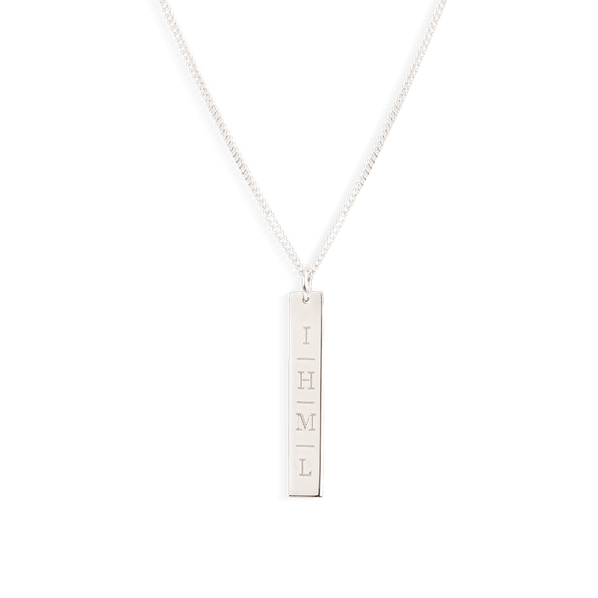 Men Bar Initial Ketting