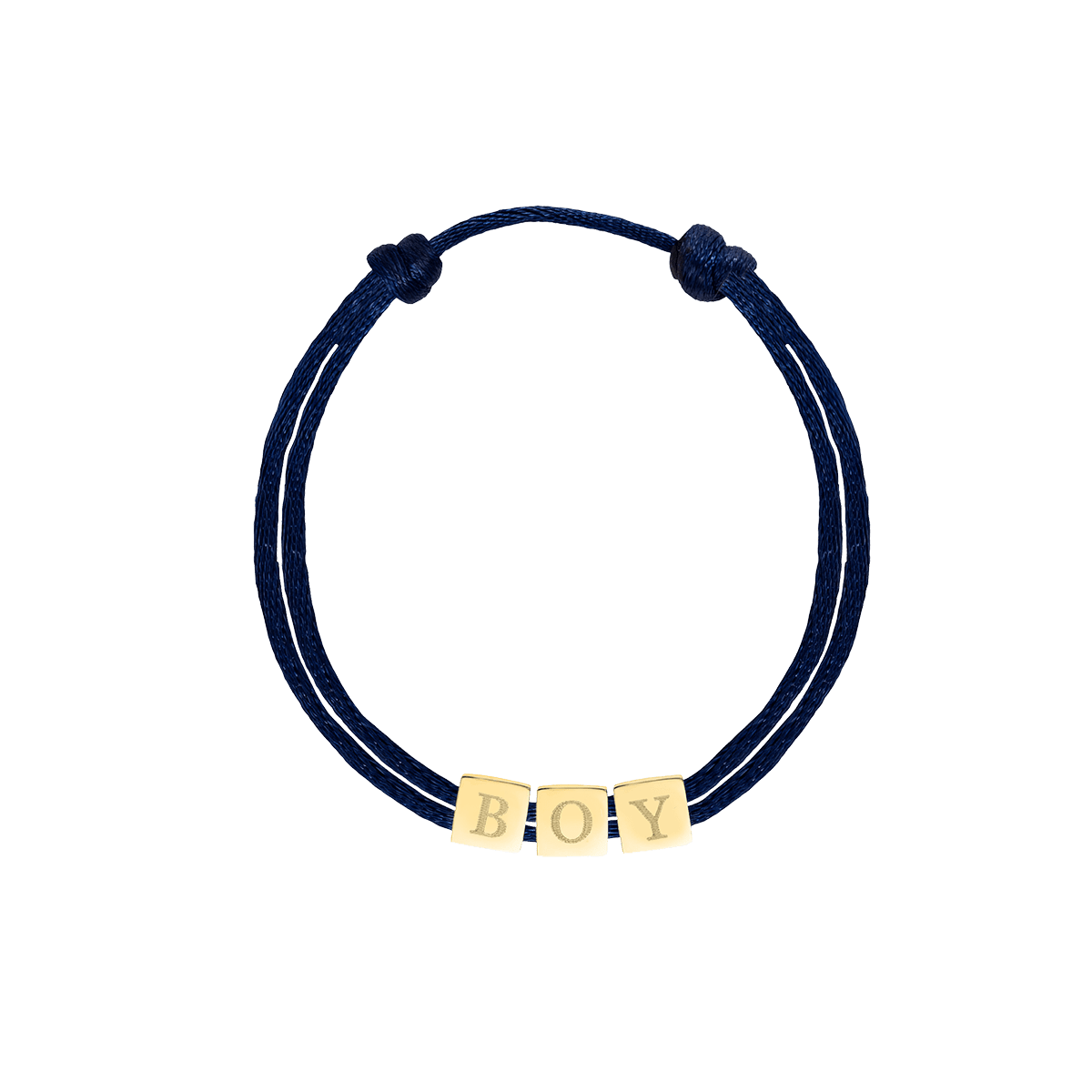 Men Gender Reveal Cube Cord Bracelet