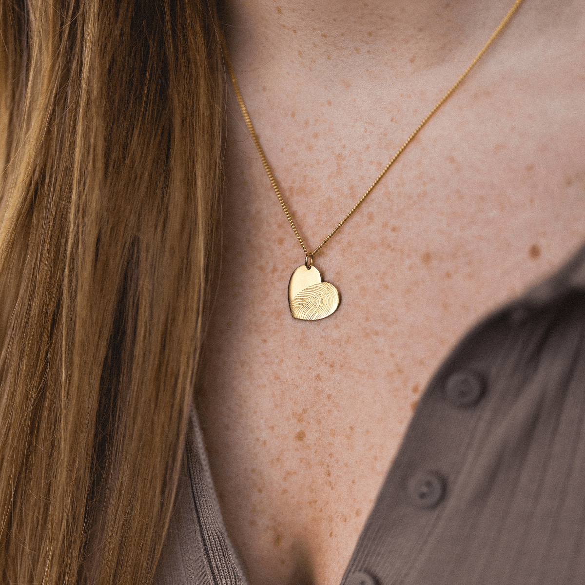 Fingerprint Heart Ketting