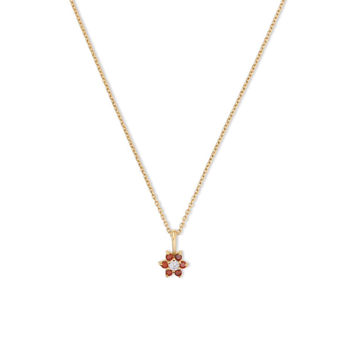 Flora Flower Birthstone Necklace