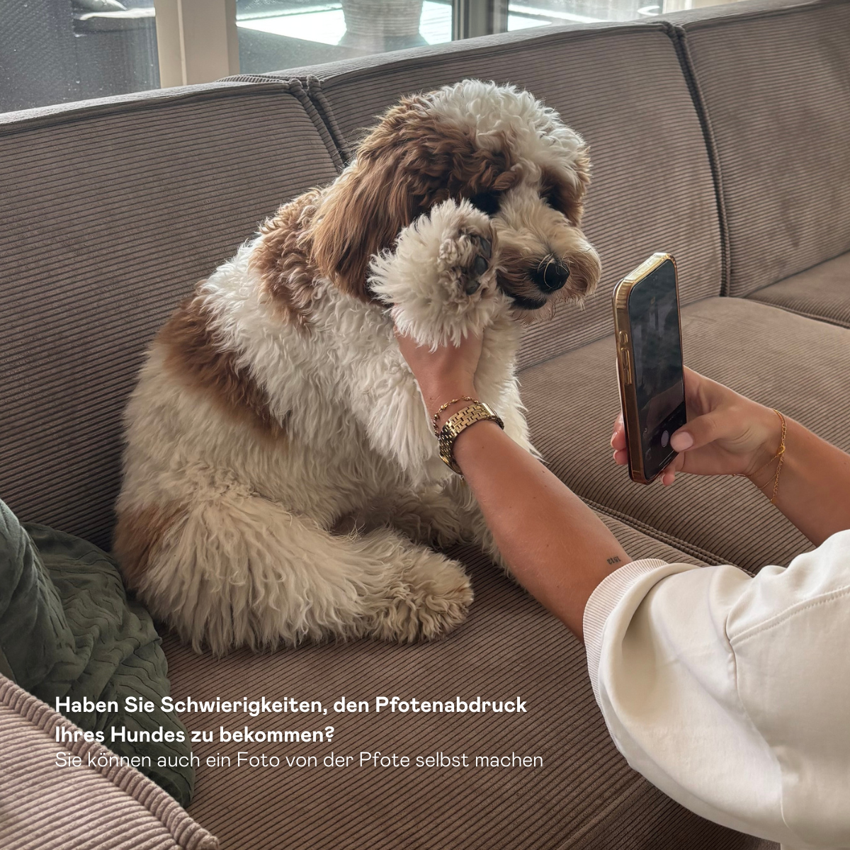 Pfotenabdruck Münze Kette