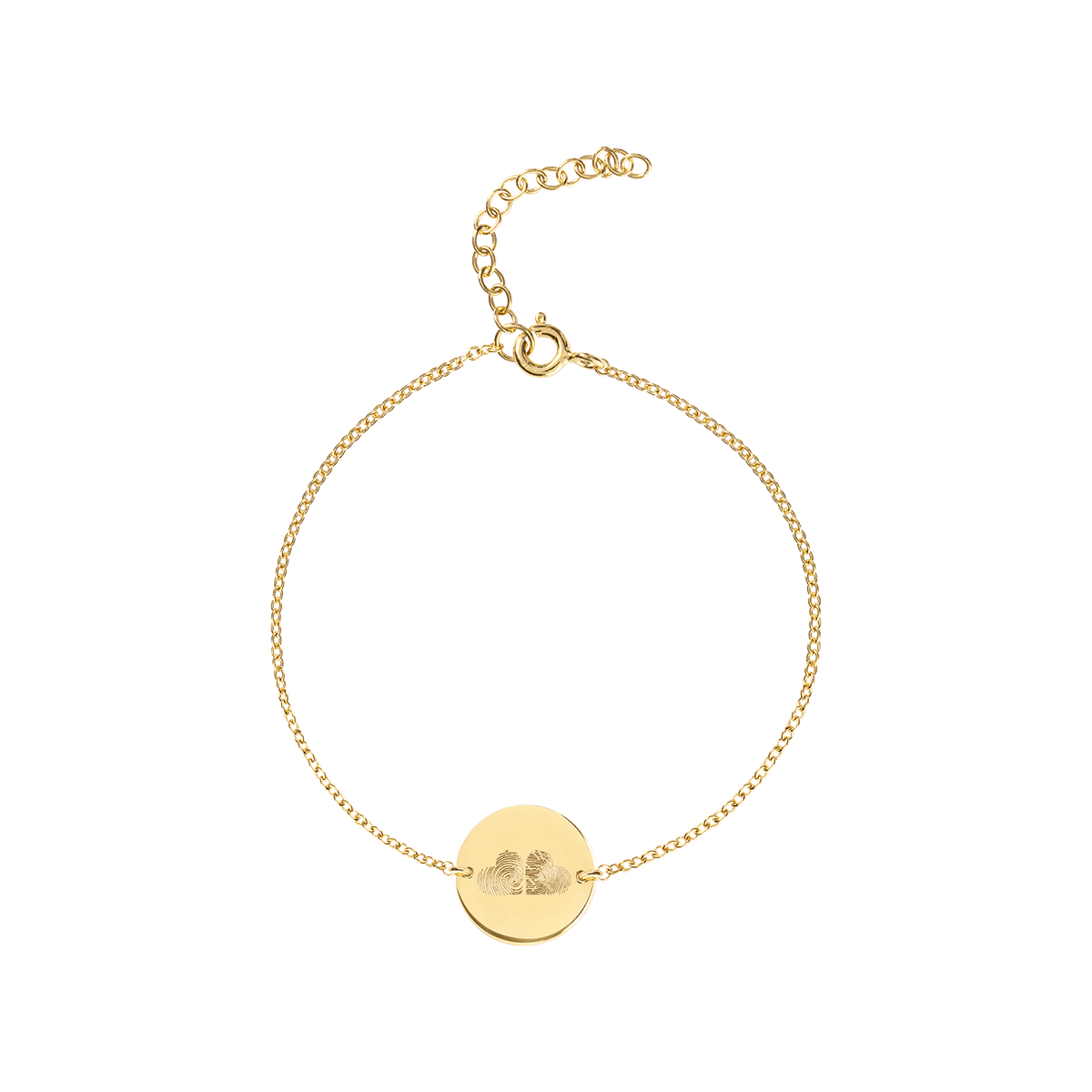 Family Fingerprint Coin Bracelet