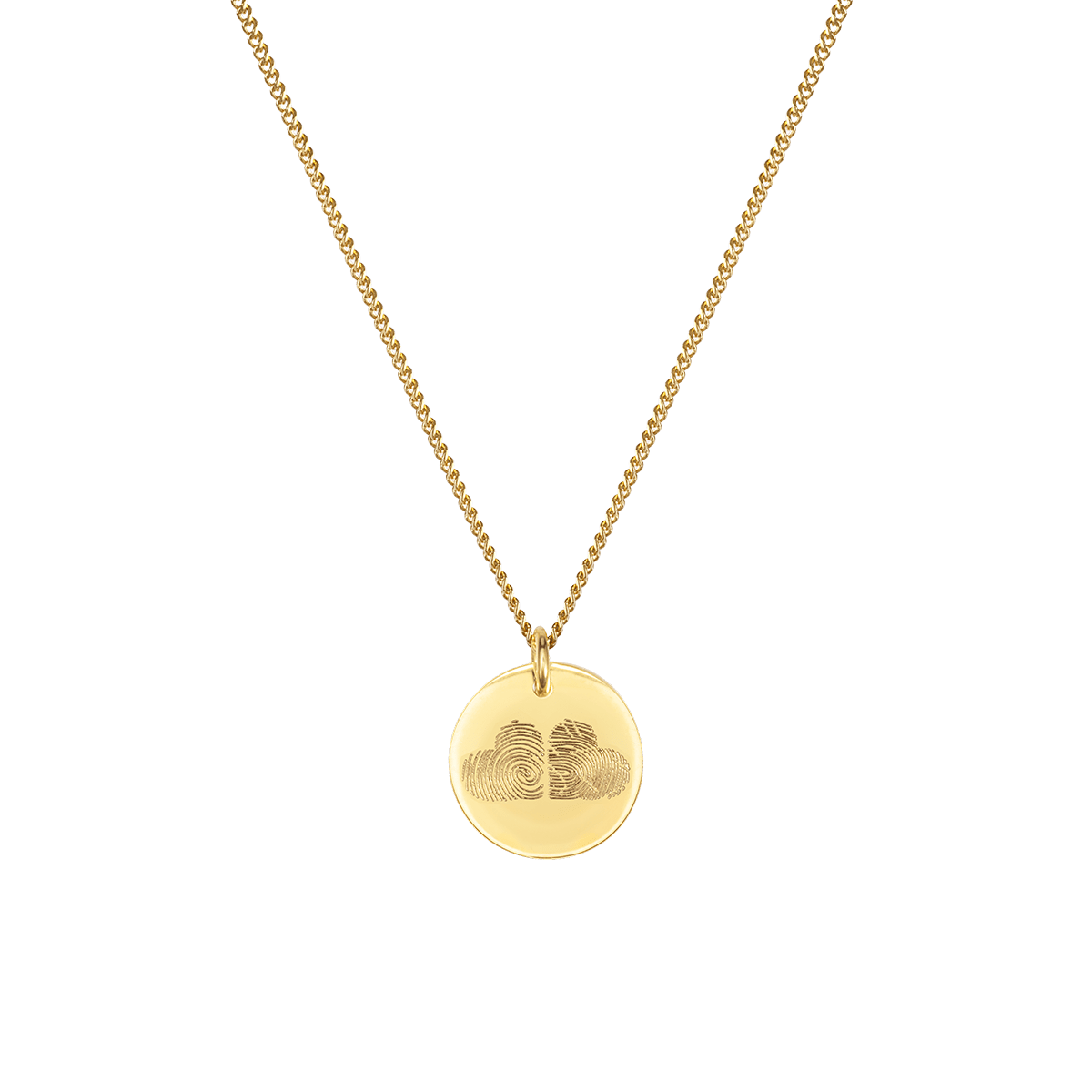 Family Fingerprint Coin Ketting