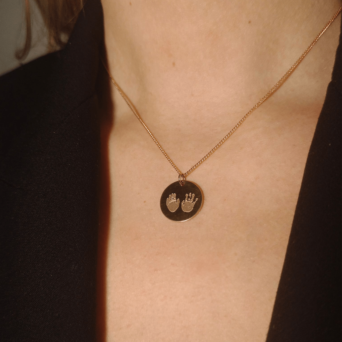 Hand- or Footprint Coin Kette