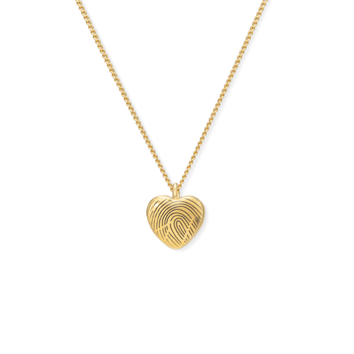 Ash Heart Fingerprint Ketting