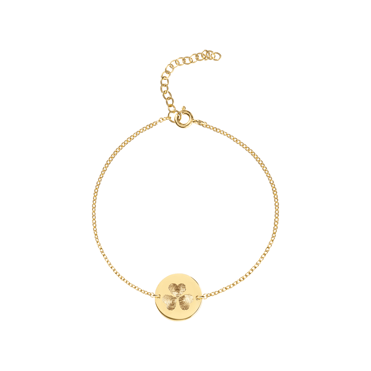 Family Fingerprint Coin Bracelet