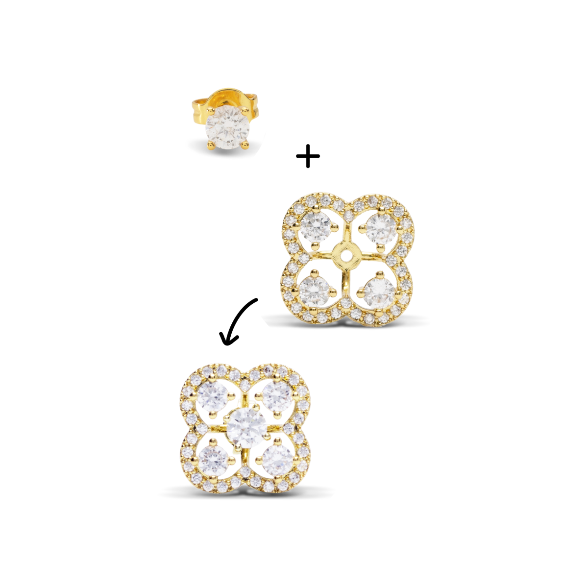 Birthstone Two-part Studs