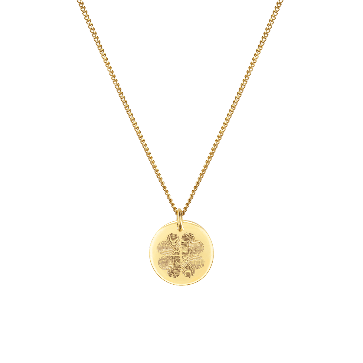 Family Fingerprint Coin Ketting