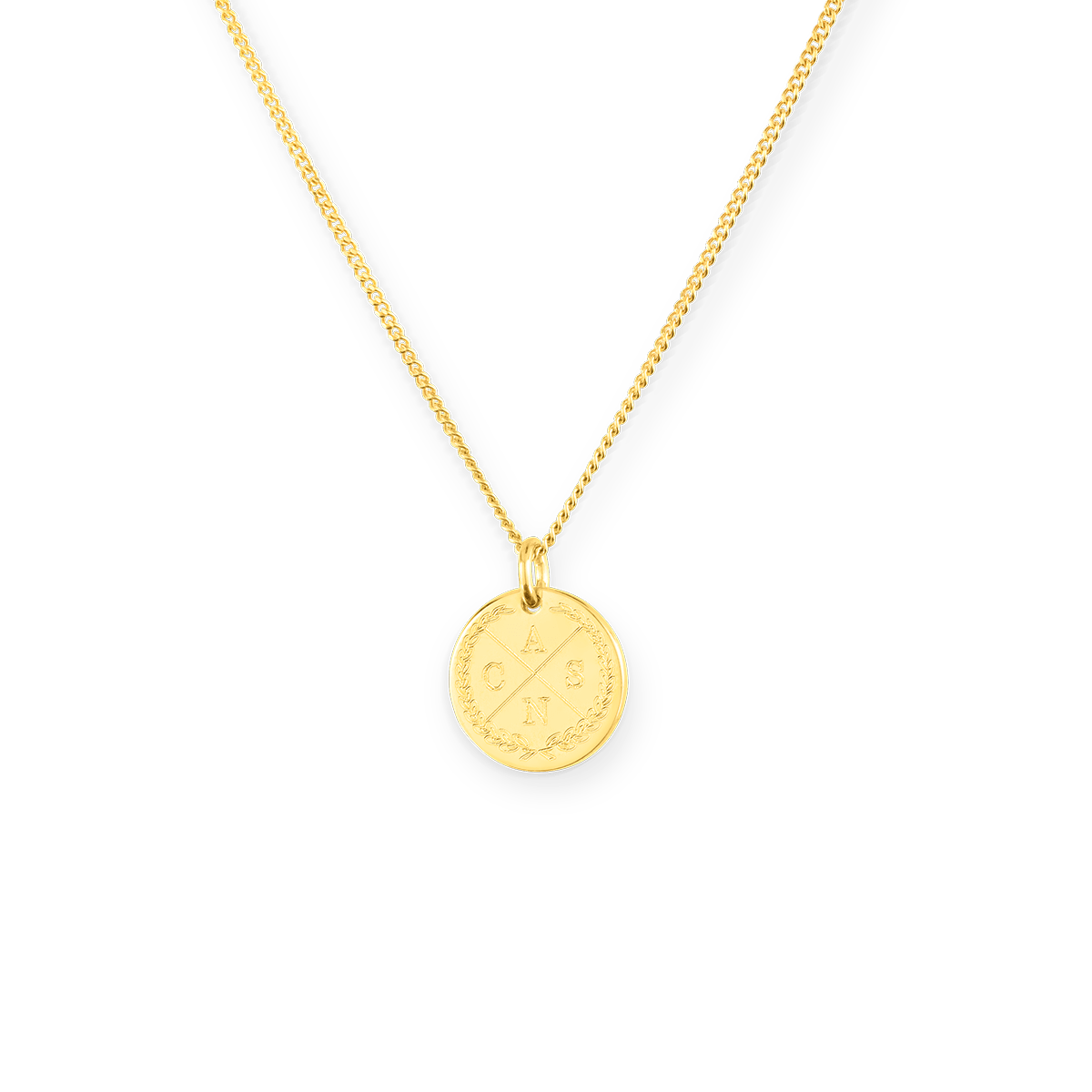 Kids Initial Coin Ketting