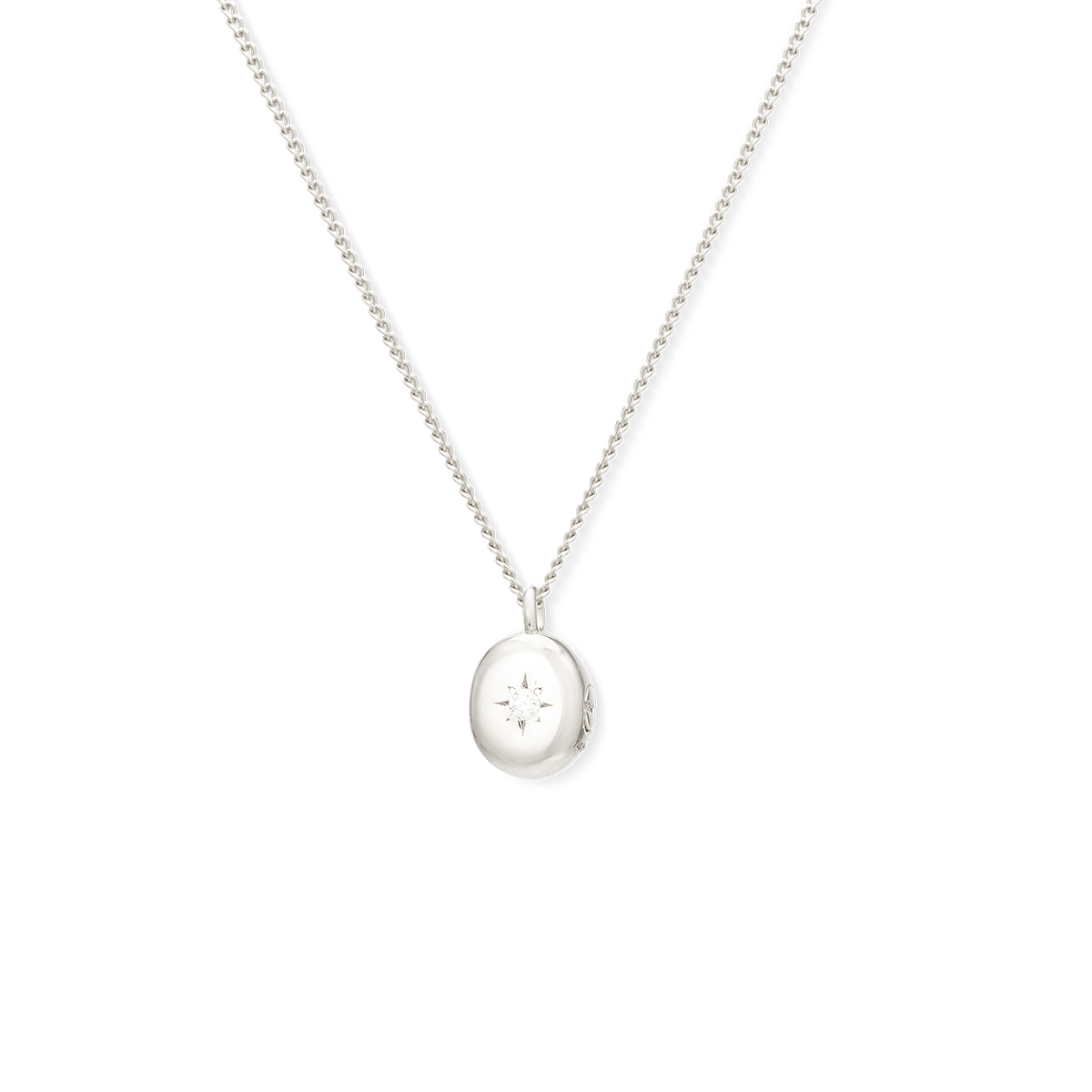 Ash Oval Fingerprint Ketting