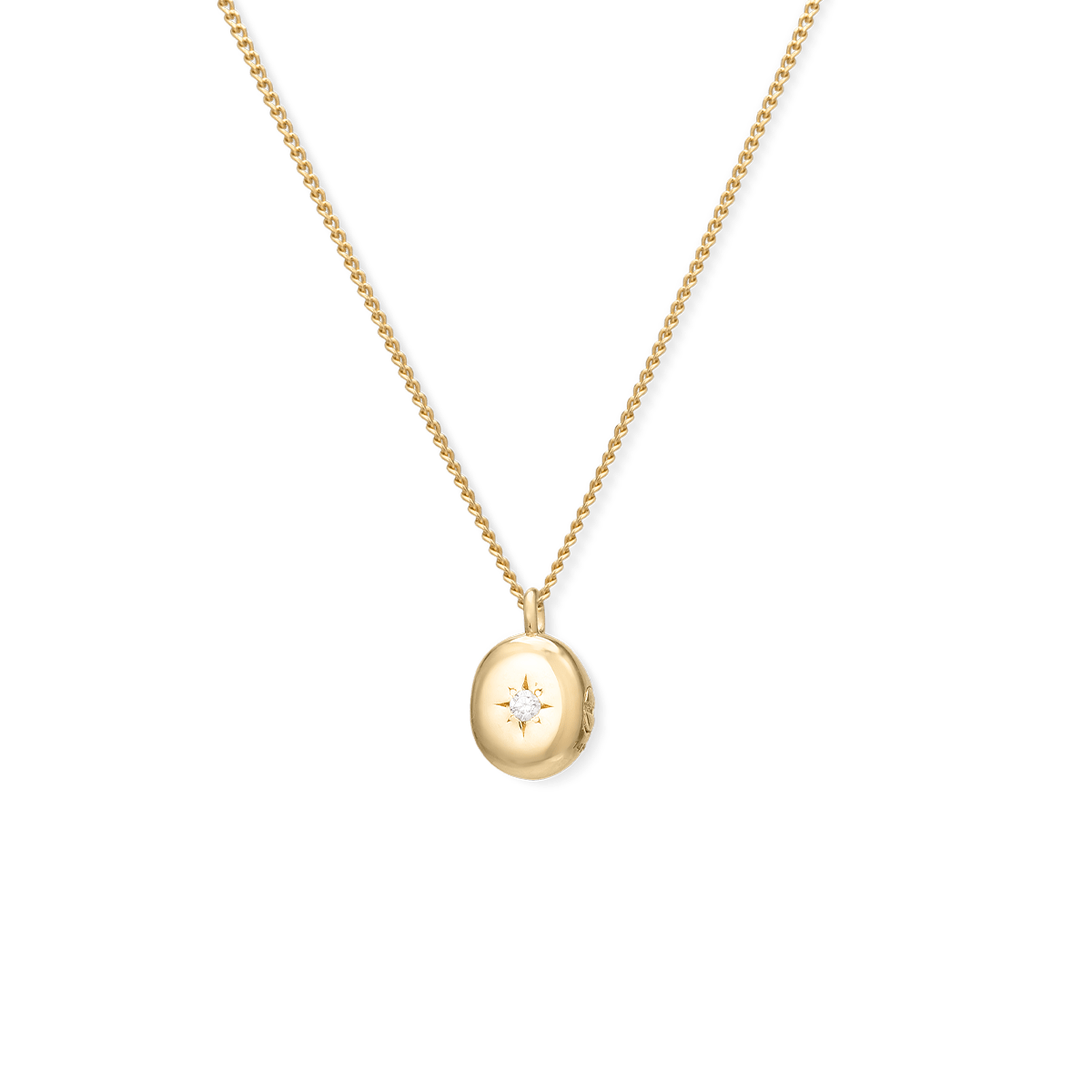 Ash Oval Fingerprint Ketting