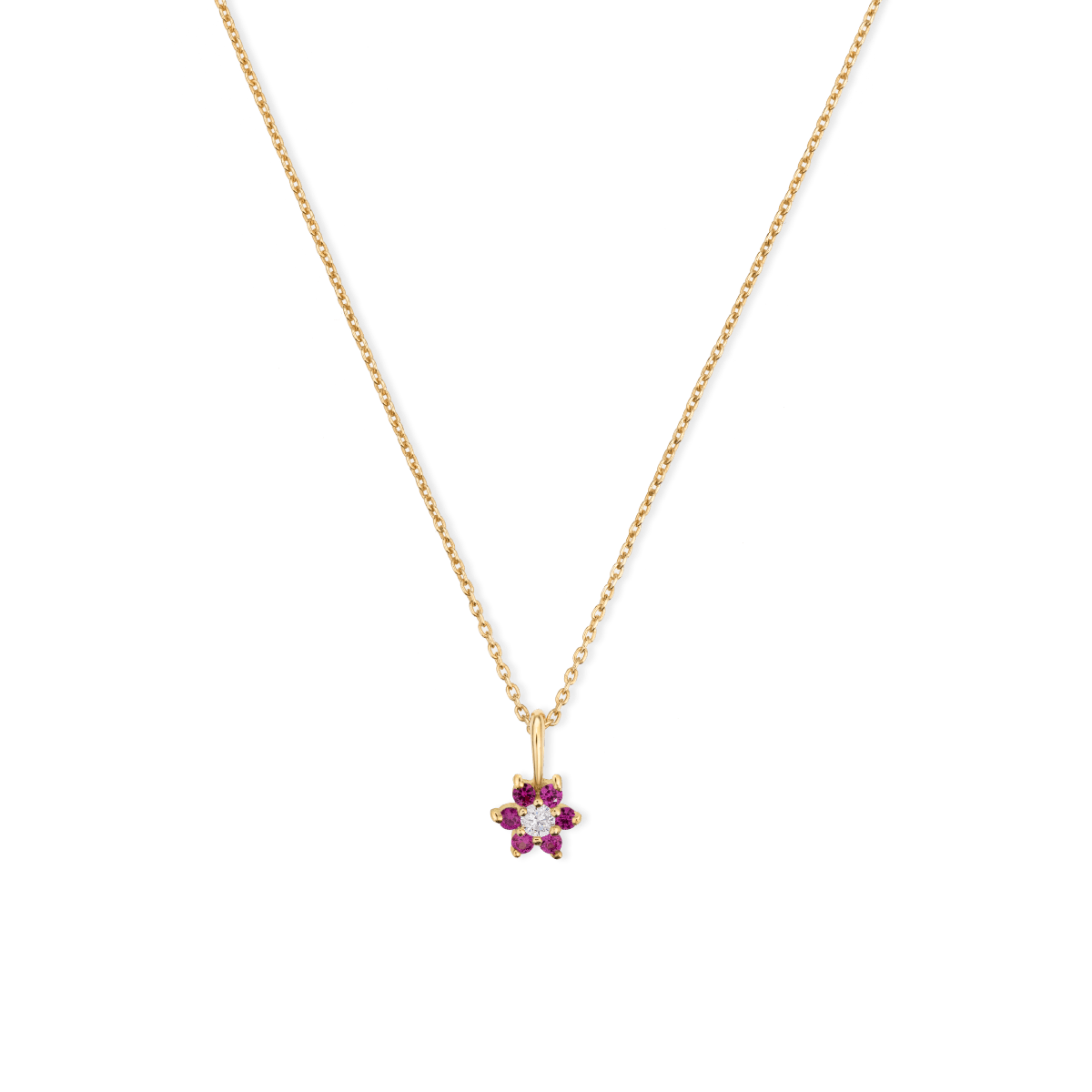 Flora Flower Birthstone Necklace