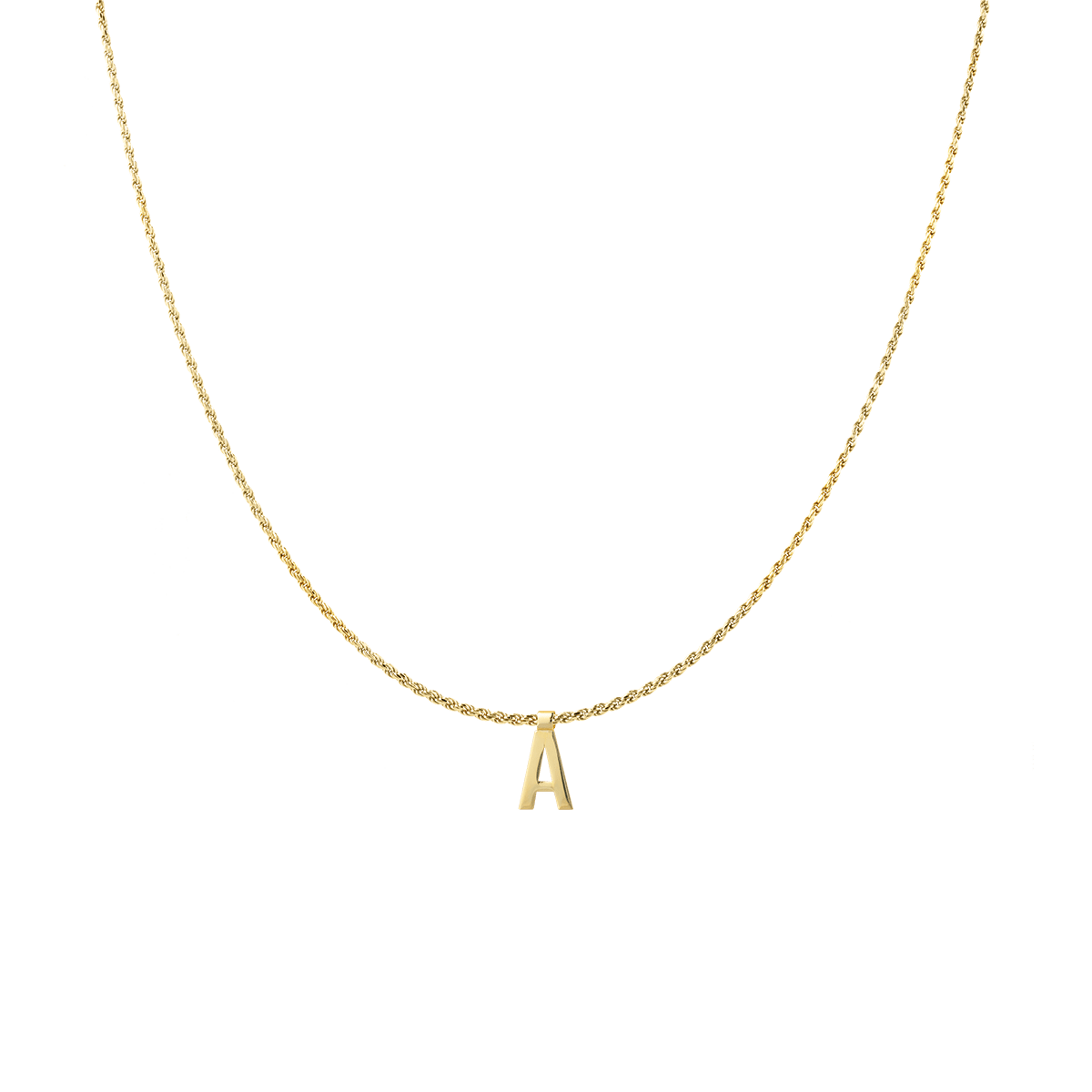 Ruby Rope Letter Necklace goud A