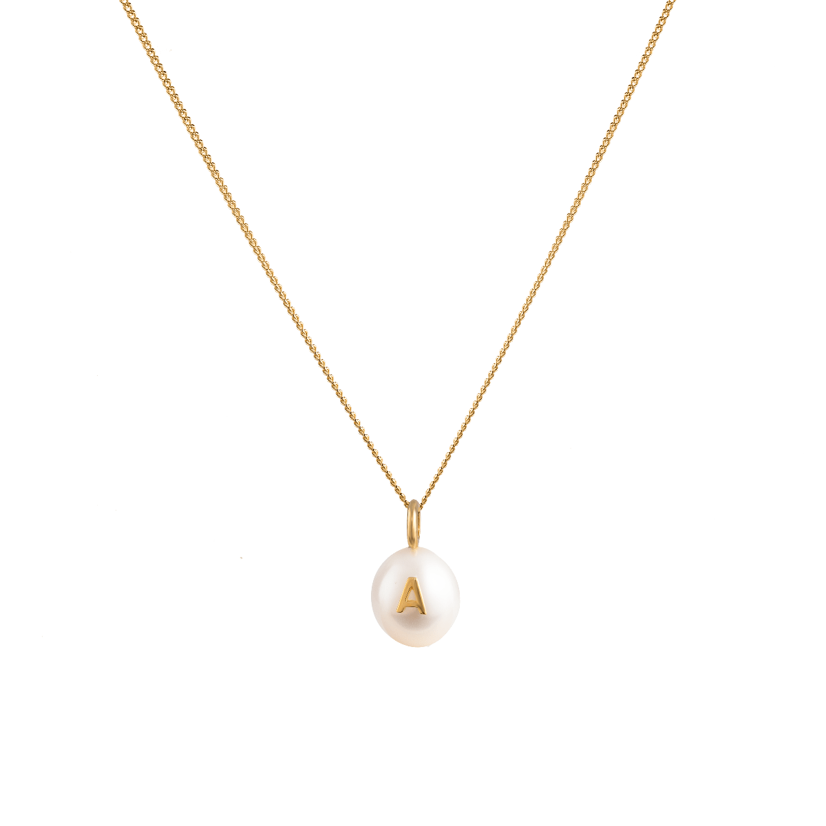SS23 Delicate Pearl Letter Necklace
