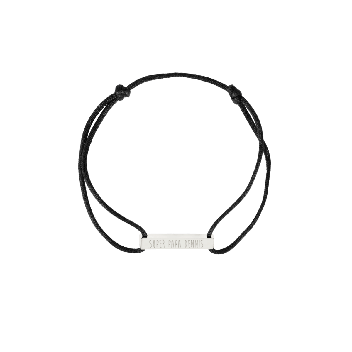 Men Signature Bar Cord Bracelet