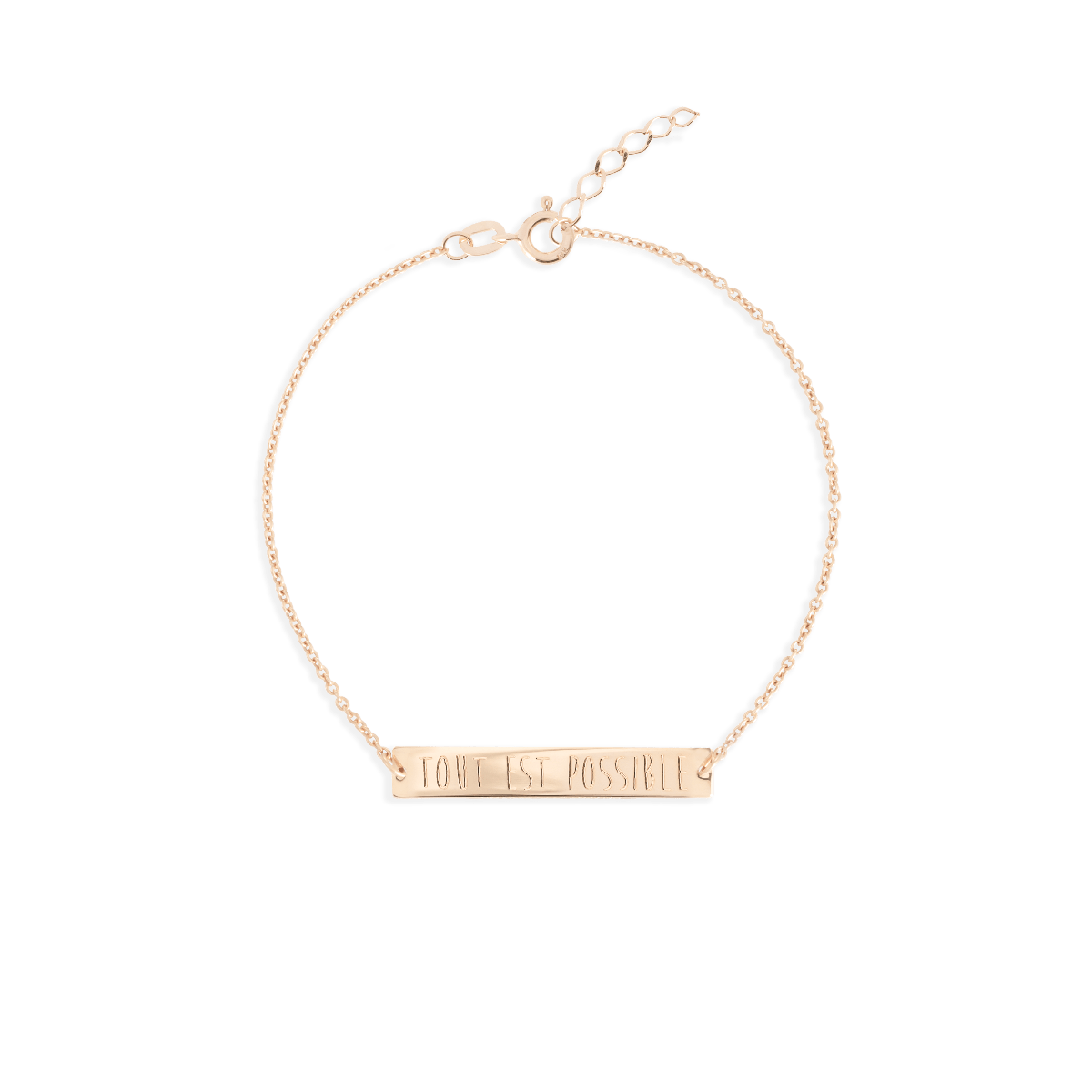 bar bracelet rose gold