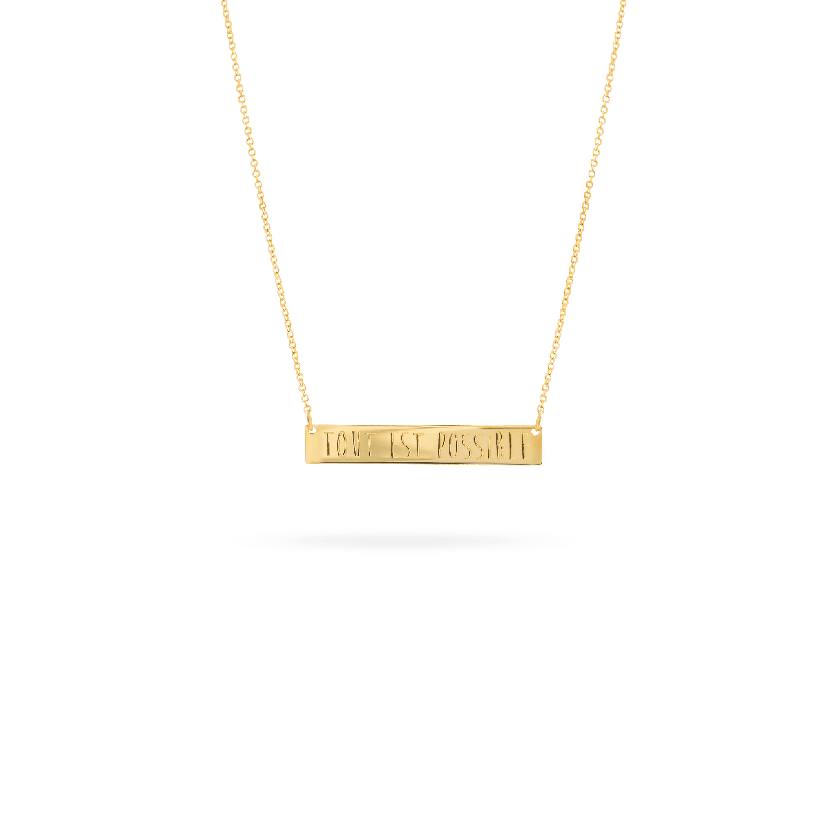 bar necklace gold