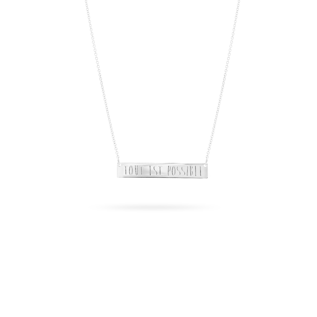 bar necklace zilver