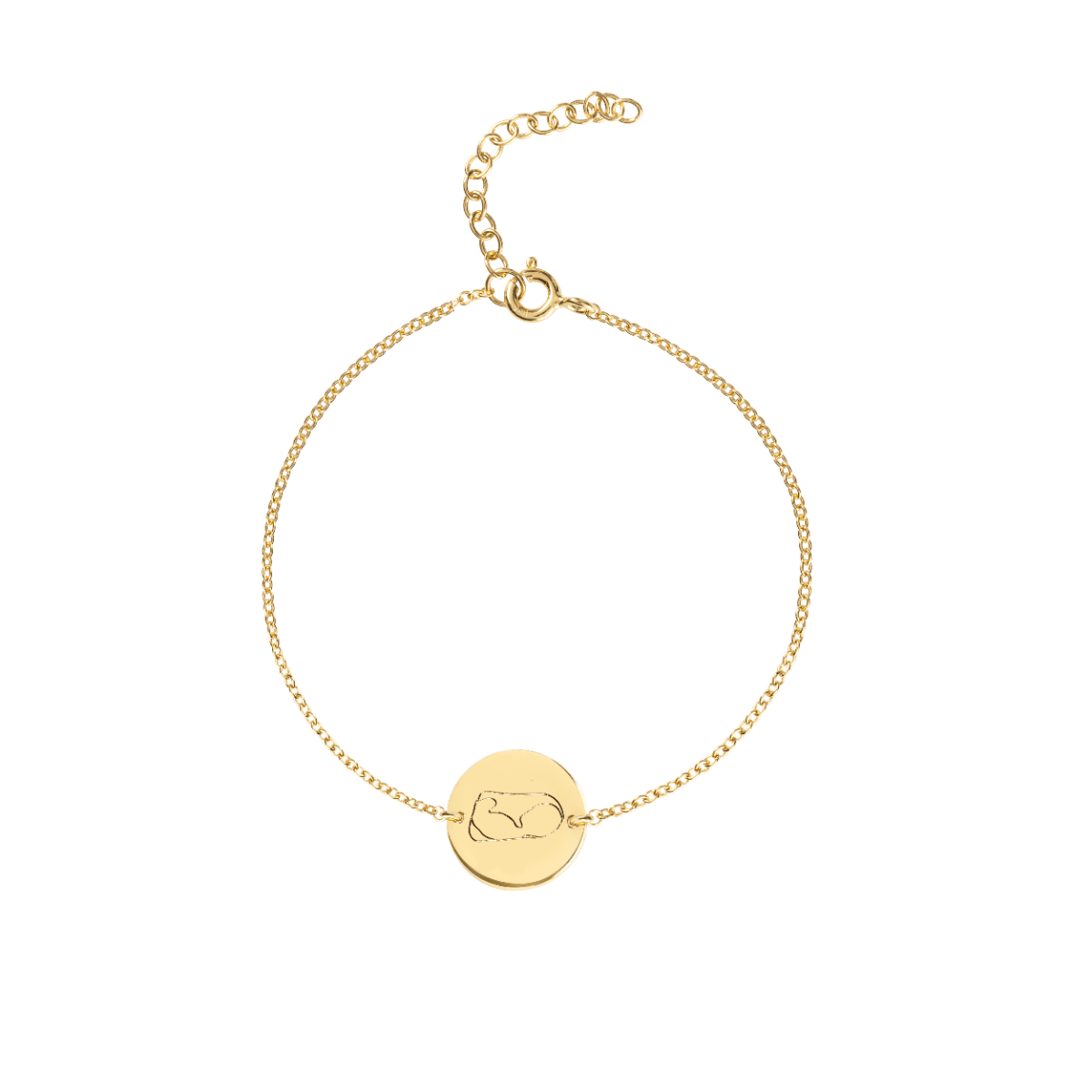 Ultrasound Line Coin Bracelet