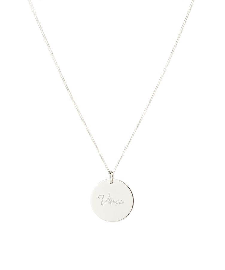 Birth Name Coin Necklace